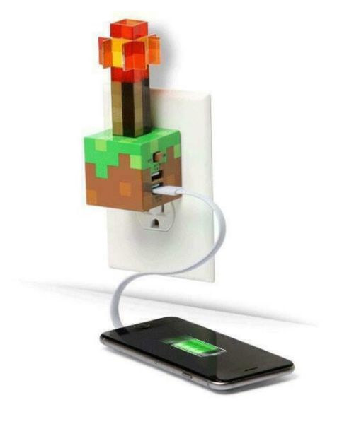 Minecraft Torch USB Wall Charger