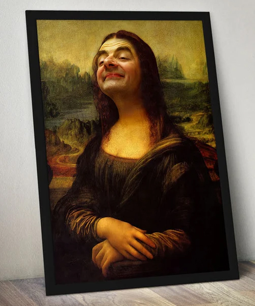 Mr. Bean Funny Poster | Mona Lisa Art