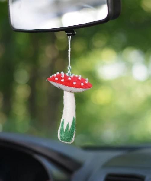 Mushroom Car Mirror Hanging Accessories