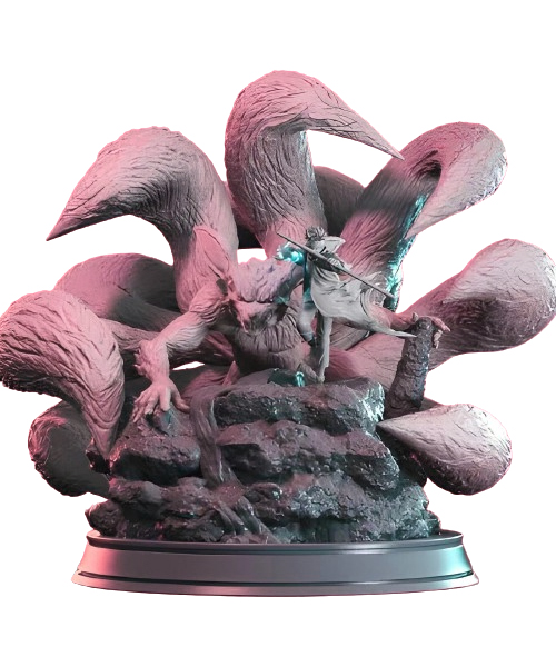 Naruto And kurma Diorama Anime Model