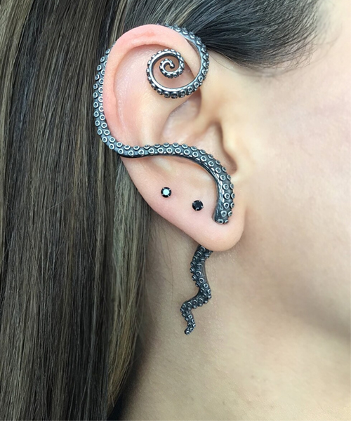 Octopus tentacle Ear cuff