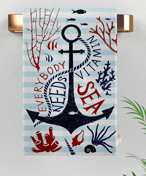 Personalized anchor towel