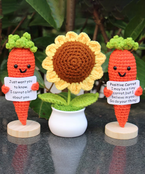 Pickle Handmade Crochet Carrot Gift