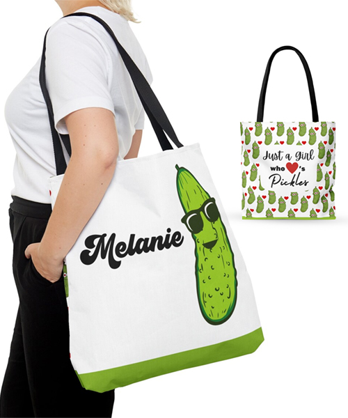 Pickle Lover Book Bag