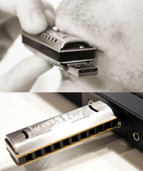 Playable Harmonica USB Drive