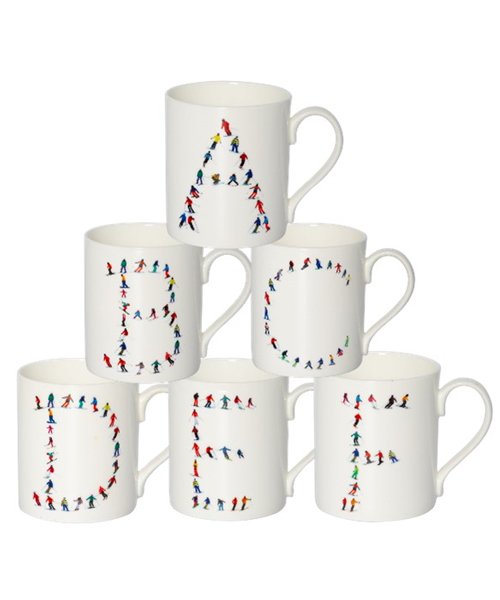 Powderhound Alphabet Ski Mug