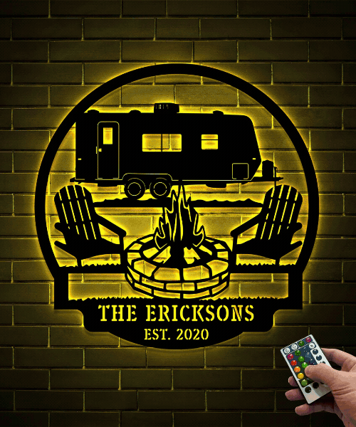 RV Trailer Metal Sign