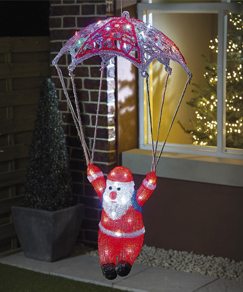 Santa With Multicolour Parachute