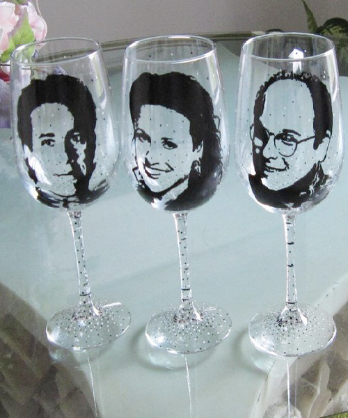 Seinfeld Hand Painted Glass
