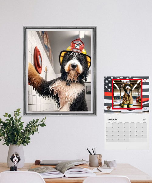 Sexy Firefighters With Puppies Calendar