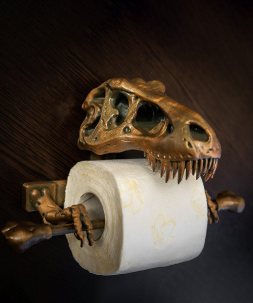 Skeleton Toilet Paper Holder for Spooky Cleanliness