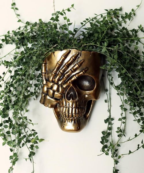 Skull Fence Planter