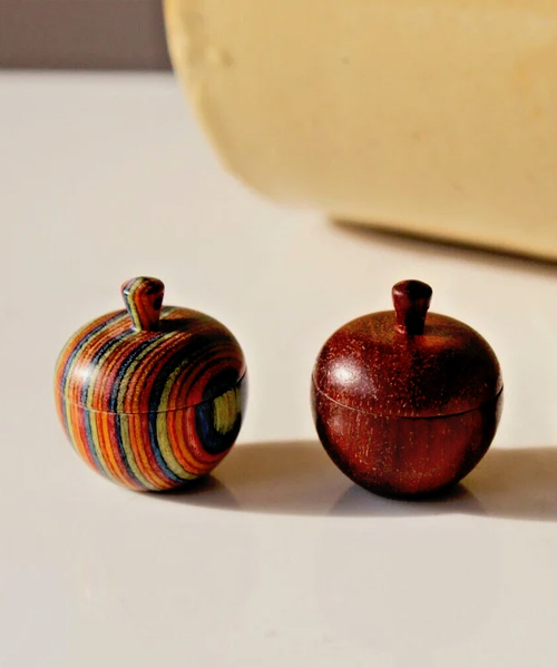 Small Wooden Apple Urn