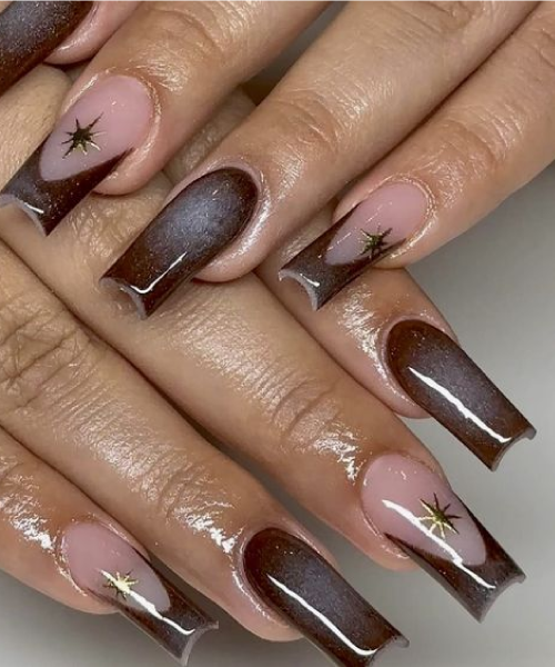 Square French Design Acrylic Designs