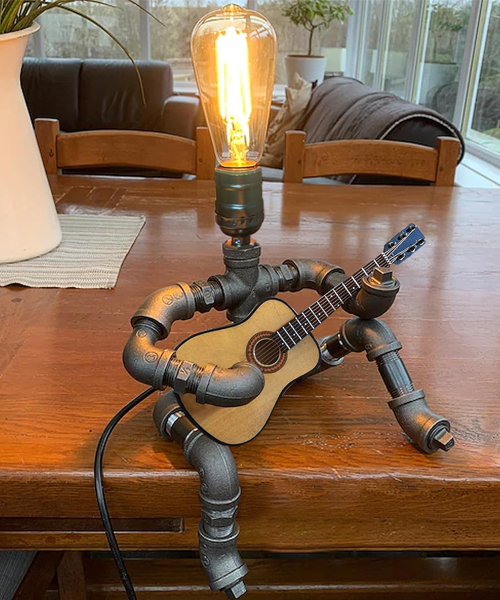 Steampunk Guitar Robot Lamp: For Music Lovers