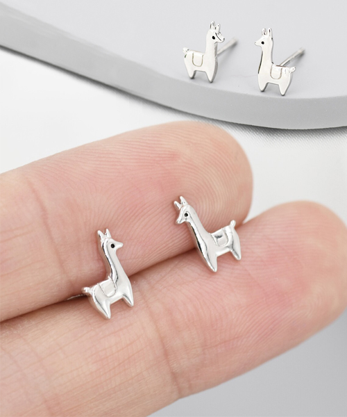 Sterling Silver Llama Earrings