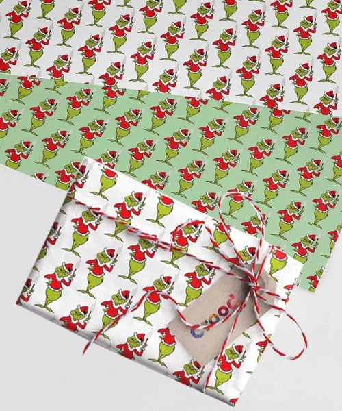 Stoned Grinch Christmas Wrapping Paper