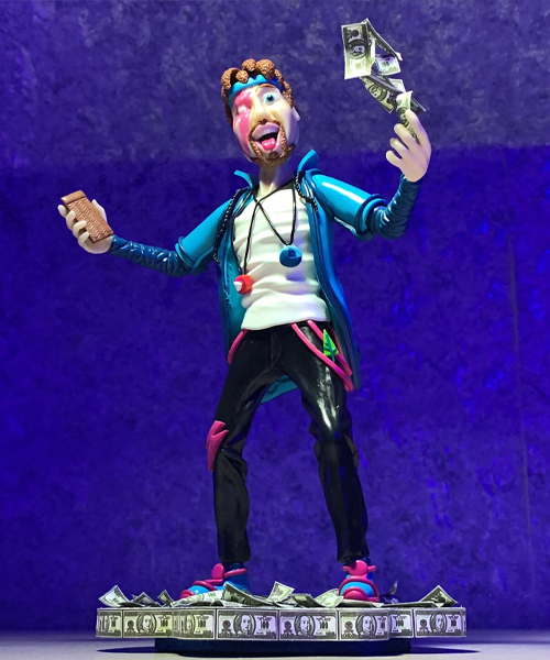 Stylized MrBeast Out Of Polymer Clay