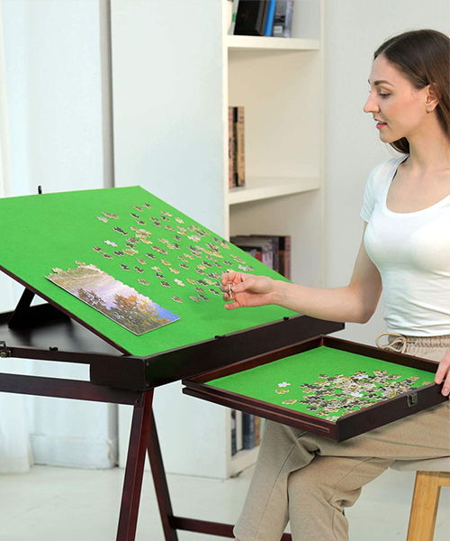 The Adjustable High Fold And Store Puzzle Table