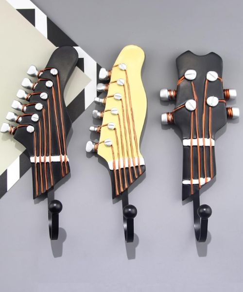 Vintage Guitar Shaped Decorative Hooks
