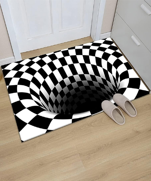 3D Optical Illusion Rug ThingsFromMars Com   Vortex Optical Illusion Rug 