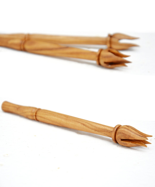 Wooden Olive Picks Forks Set