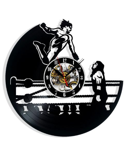 Wrestling Vinyl Record Wall Clock