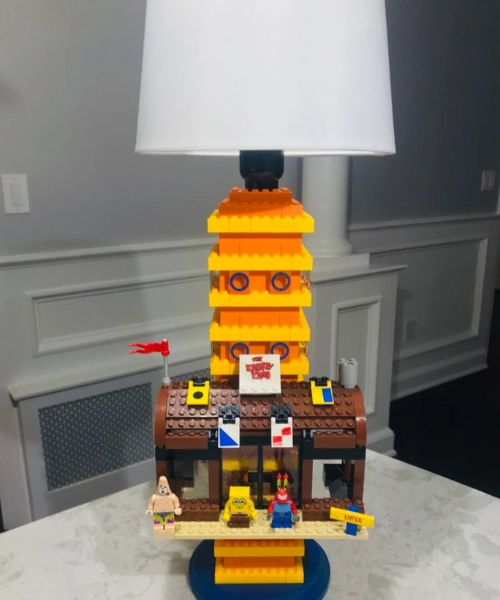 XL Spongebob LEGO Bricks Lamp 